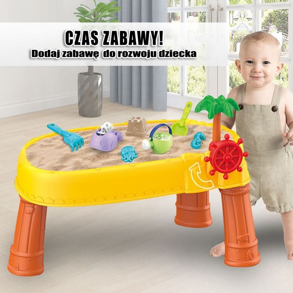 WOOPIE Stolik Wodny 2w1 Piaskownica Statek Pira zdjęcie 5