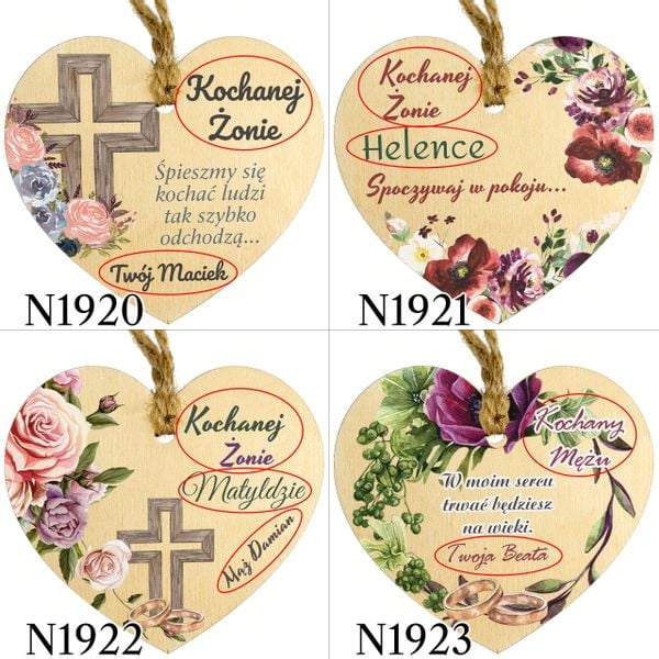 Serce dla bliskich tabliczka Twój KOLOR ZNICZ zdjęcie 9