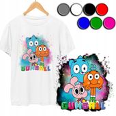KOSZULKA DZIECIĘCA T-SHIRT Z NADRUKIEM - GUMBALL GAMBOL KOLORY - XXXS 86-92