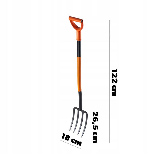 WIDŁY GOSPODARCZE 4-ZĘBNE DO KOPANIA METAL 122cm zdjęcie 3