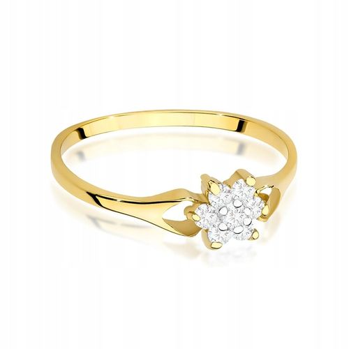 ZŁOTY PIERŚCIONEK pr. 333 KWIATEK z CYRKONIAMI r.11 na Arena.pl