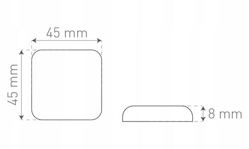 ODBOJNIK OGRANICZNIK ŚCIENNY SAMOPRZYLEPNY DO DRZWI SQUARE BIAŁY na Arena.pl