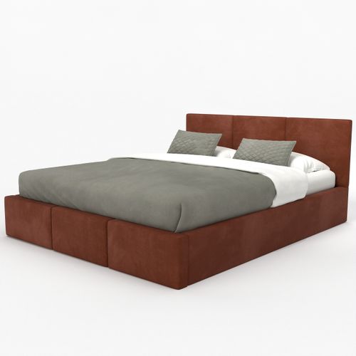 ŁÓŻKO TAPICEROWANE DO SYPIALNI 180x200 ŁÓŻKO PODWÓJNE Z POJEMNIKIEM MIODOWE na Arena.pl