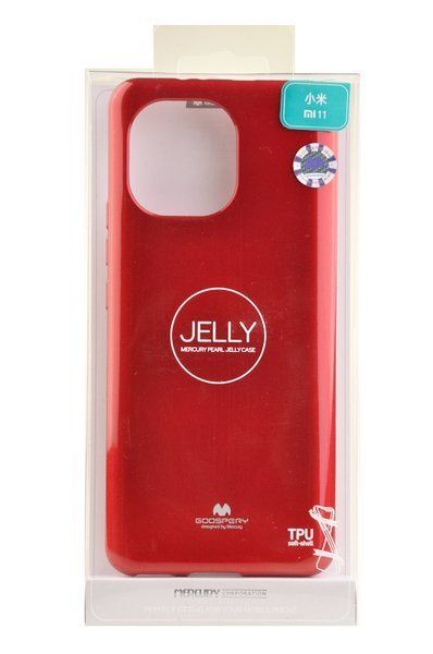 Etui Mercury Goospery Jelly Case do Xiaomi Mi 11 czerwony zdjęcie 4