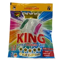 Kapsułki Do Prania Uniwersalne KING Do Koloru i Białego 60szt 3w1 Extra