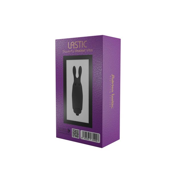Stymulator-Wibrator - Lastic Pocket Vibe Rabbit Black zdjęcie 7