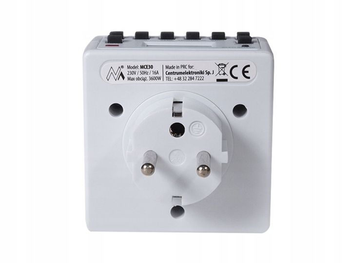 WYLACZNIK WŁĄCZNIK BOJLER PROGRAMATOR CZASOWY CYFROWY TIMER MOCNY 16A 3600W zdjęcie 9