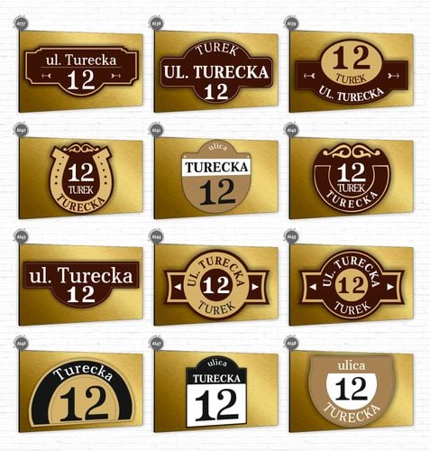 Tabliczka Tablica ADRESOWA ALUMINIOWA Numer domu 40x30 cyfry ulica dibond na Arena.pl