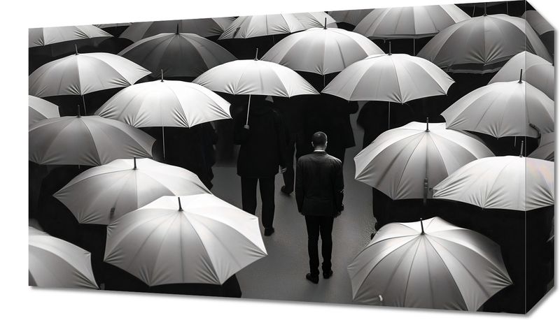 Obraz 50x30cm Samotność w Tłumie zdjęcie 1