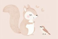 Plakat 60x40cm Wzory dla Dzieci, Dziewczynki i Chłopca - Wiewiór