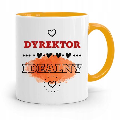 Dla Dyrektora Kubek Żółty Dyrektor Idealny Z Nadrukiem Ze Zdjęciem na Arena.pl