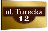 Tabliczka Tablica ADRESOWA ALUMINIOWA Numer domu 40x30 cyfry ulica dibond