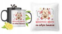 Dla Mamy Zestaw Kubek Magiczny + Poduszka Z Nadrukiem Ze Zdjęciem