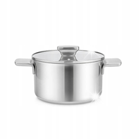 Garnek stalowy z pokrywką na indukcję gaz 20cm 3.4L MAESTRO MR-3521-20