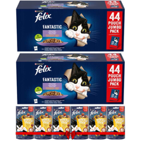 Felix Fantastic Karma dla kotów w galaretce 3,74 kg (44 x 85 g) + gratis