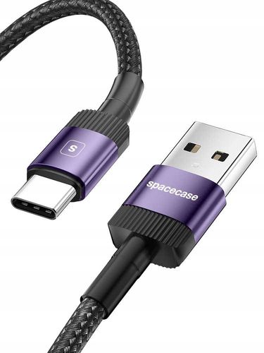 Spacecase Usb-C Cable 1M 3A Purple na Arena.pl