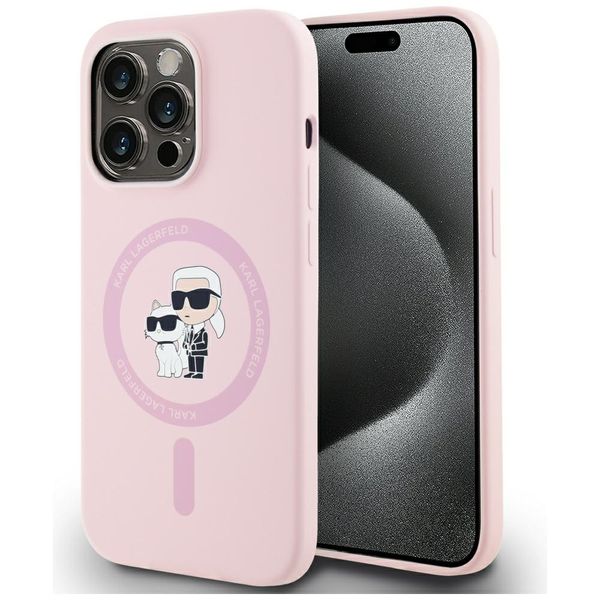 Etui Karl Lagerfeld do iPhone 14 Pro Max, Różowy, MagSafe zdjęcie 1