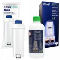 AquaFloow filtr wody do ekspresu Delonghi + odkamieniacz Delonghi 0,5l