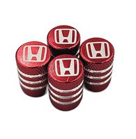 HONDA nakrętki na wentyle ALUMINIOWE kapturki HONDA wentylki 4szt. CZERWONE