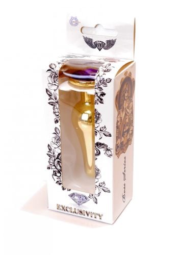 plug jewellery gold butt plug  purple na Arena.pl