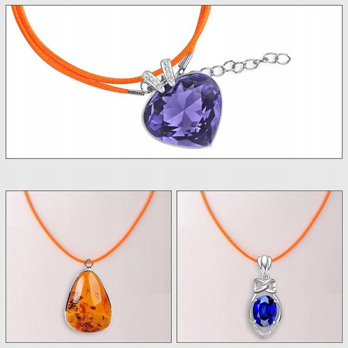 20× Naszyjnik Rzemyk kolor z zapięciem 45cm na Arena.pl