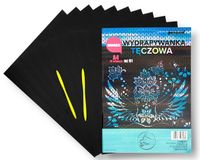 wydrapywanka tęczowa  a4 a'10 multicolor wz-01 + 2 rylce