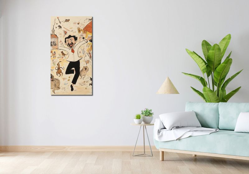 Obraz 50x100cm Chaos w Miasteczku zdjęcie 2