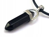 WISIOREK kamień OBSYDIAN CZARNY naszyjnik [W191]