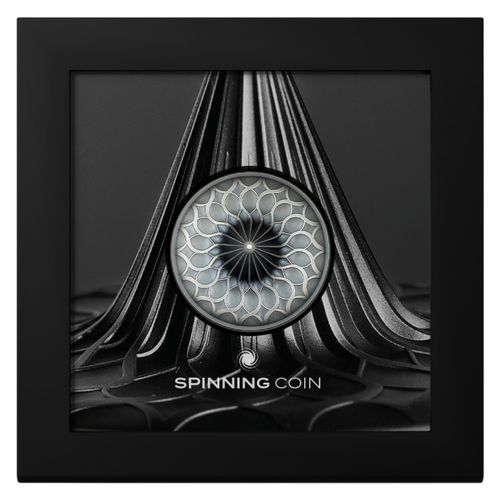 Cook Islands: Spinning Coin 1 uncja Srebra 2024 Antiqued Coin na Arena.pl