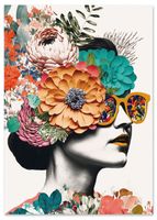 Plakat portret kobieta kolaż 70x100 cm