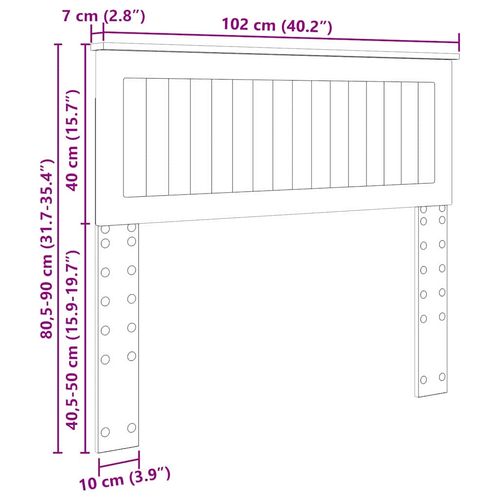 Zagłówek Dąb wędzony 100 cm Materiał drewnopochodny na Arena.pl
