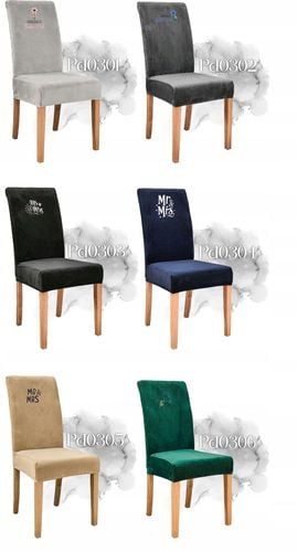 Pokrowiec na krzesło HAFT DLA CAŁEJ RODZINY z nazwiskiem KOMPLET 6SZT na Arena.pl