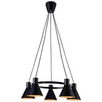 Lampa wisząca MORE 35-71163 industrialna zwis loftowy okrąg ring czarny