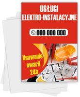 ulotki A6 reklamowe firmowe 5000 szt usługi elektryczno instalacyjne