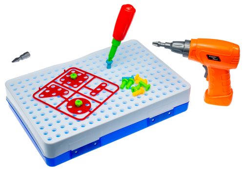 PUZZLE KLOCKI W WALIZCE + WKRĘTARKA 151 ELEMENTÓW HIT! na Arena.pl