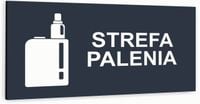 Tabliczka informacyjna ATRACYTOWA aluminiowa STREFA PALENIA DOWOLNY NAPIS