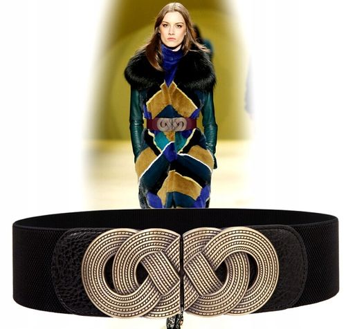 Pasek Retro Szeroki Damski Do Sukienki Elastyczny na Arena.pl