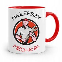 Kubek Czerwony Dla Mechanika Najlepszy Mechanik Z Nadrukiem Ze Zdjęciem