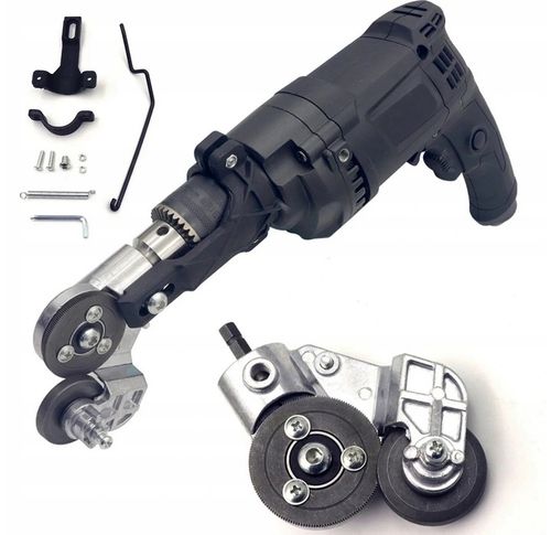 ADAPTER DO CIĘCIA BLACHY NA WIERTARKĘ WKRĘTARKĘ UNIWERSALNE NOŻYCE DO na Arena.pl