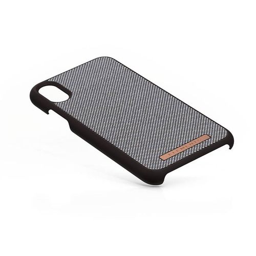 Materiałowe etui iPhone Xs X (Dark Brown Pattern 1) na Arena.pl