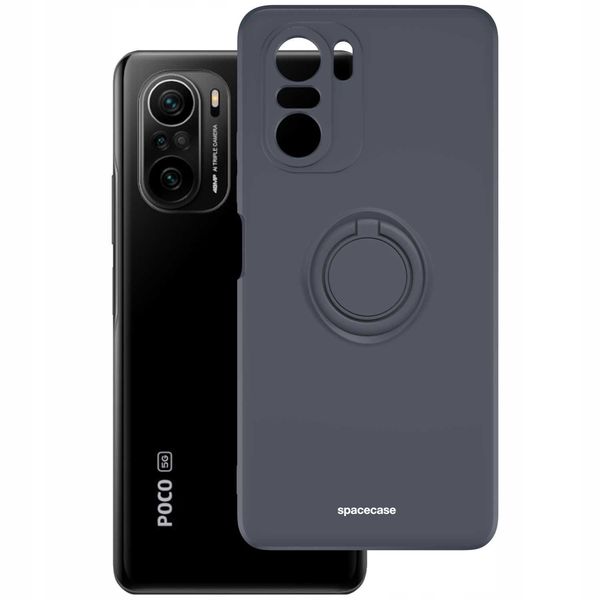 Spacecase Silicone Ring Poco F3 / Mi 11I Black zdjęcie 2