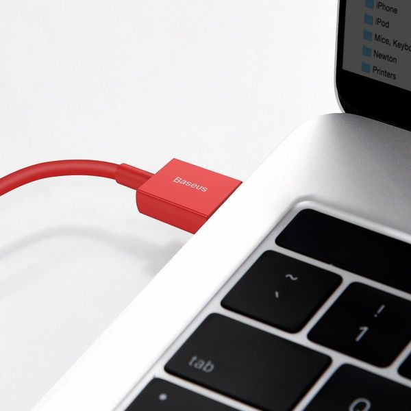 kabel usb do lightning baseus superior series, 2.4a, 1m (czerwony) zdjęcie 9