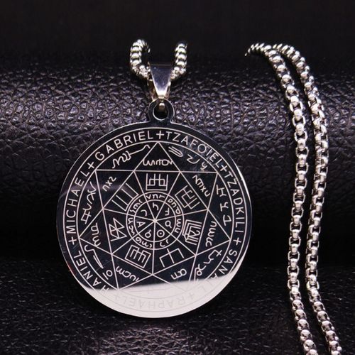 Wisiorek Talizman 7 Aniołów Archaniołów Amulet Pieczęć Srebrny na Arena.pl