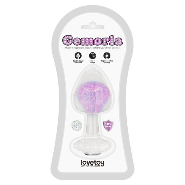 Gemoria Silicone Butt Plug - Purple zdjęcie 1