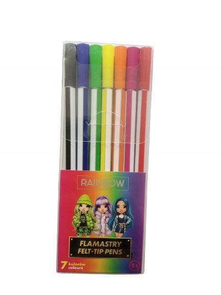 FLAMASTRY HEKSAGONALNE RAINBOW HIGH 7SZT 0709 zdjęcie 1