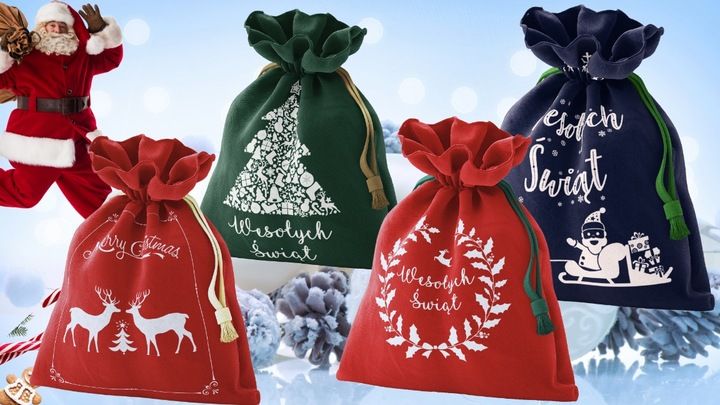 Torba worek torebka prezenty prezent prezentowy świąteczny Święta 30X45 4pc zdjęcie 11
