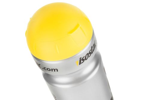 Bidon 1000ml ISOSTAR srebrno-czarny z żółtą przykrywką na Arena.pl