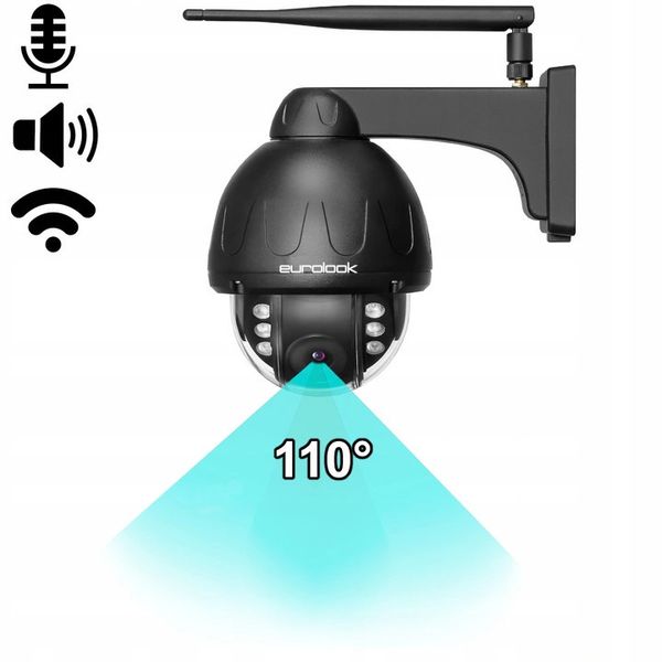 Kamera WiFi IP SMART Zewnętrzna Obrotowa 5MPx 5MP Czarna Metalowa Obudowa zdjęcie 8