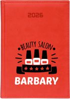 KALENDARZ A5 2026 DZIENNY terminarz z nadrukiem BEAUTY SALON + IMIĘ