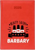 KALENDARZ A5 2026 DZIENNY terminarz z nadrukiem BEAUTY SALON + IMIĘ